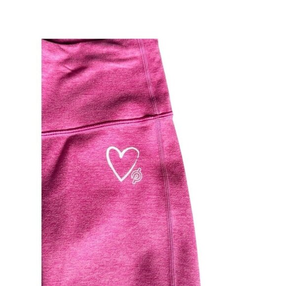 Peloton Women's Sz XS  Drive and Recover High Rise Mesh Capri Heathered Pink - Picture 5 of 8